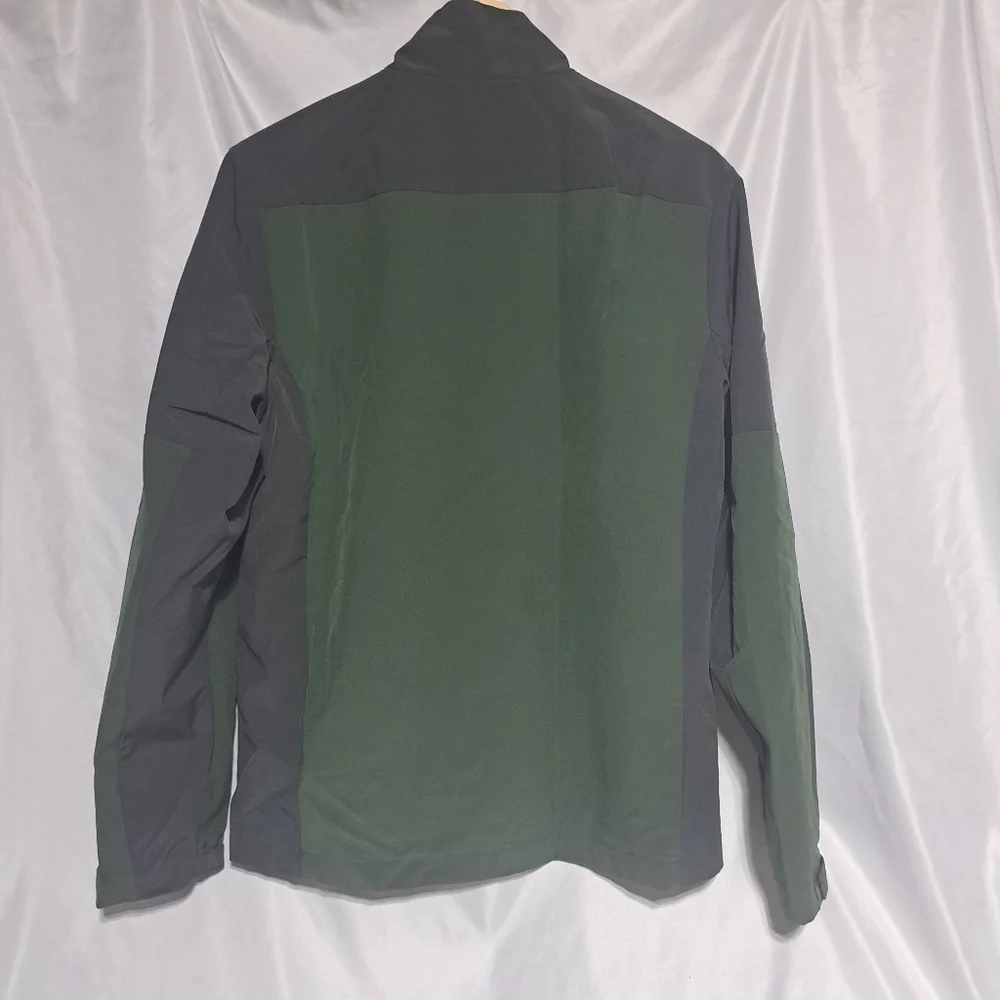 J Crew Performance Mens Medium Colorblock Performance Jacket Green Gray‎